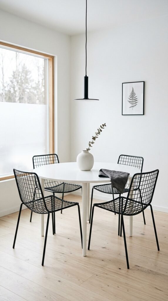 Minimalist Scandinavian Dining Room With Clean Lines and Simple Beauty