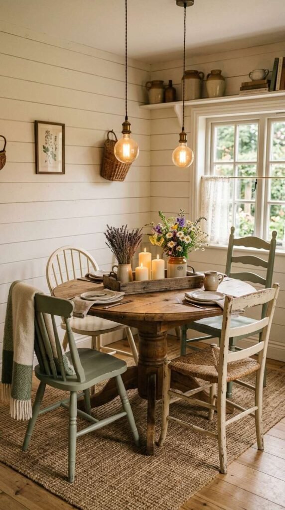 Rustic Farmhouse Charm With a Wooden Centerpiece