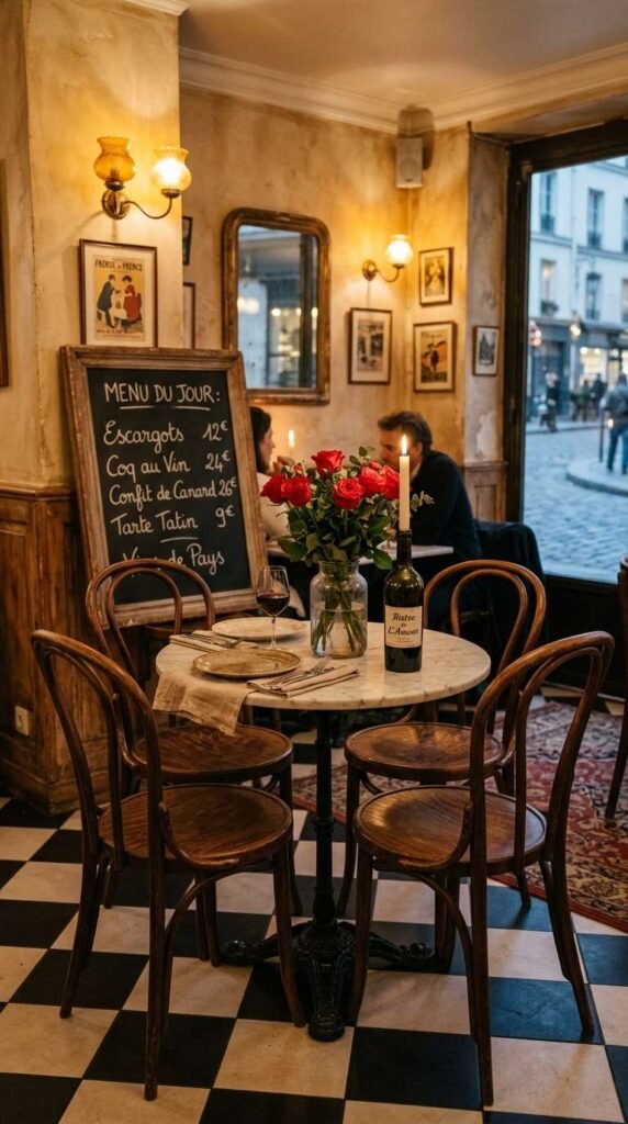 Vintage French Bistro Inspired Dining Room