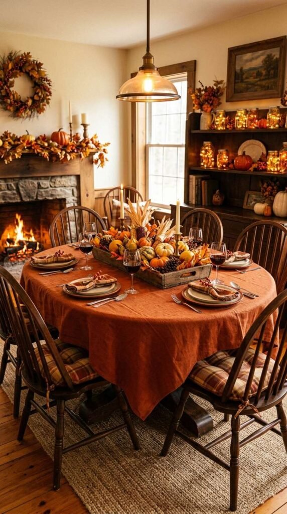 Cozy Autumn Harvest Dining Room