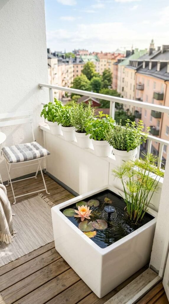 Balcony Mini Pond for Apartment Gardens
