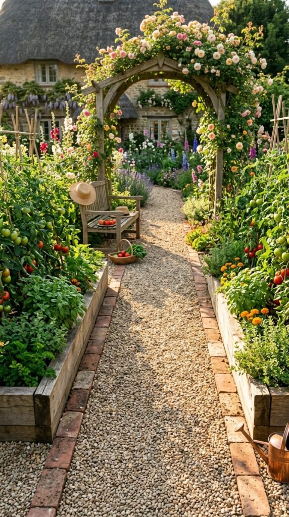 Create a Gravel Pathway Between Garden Beds