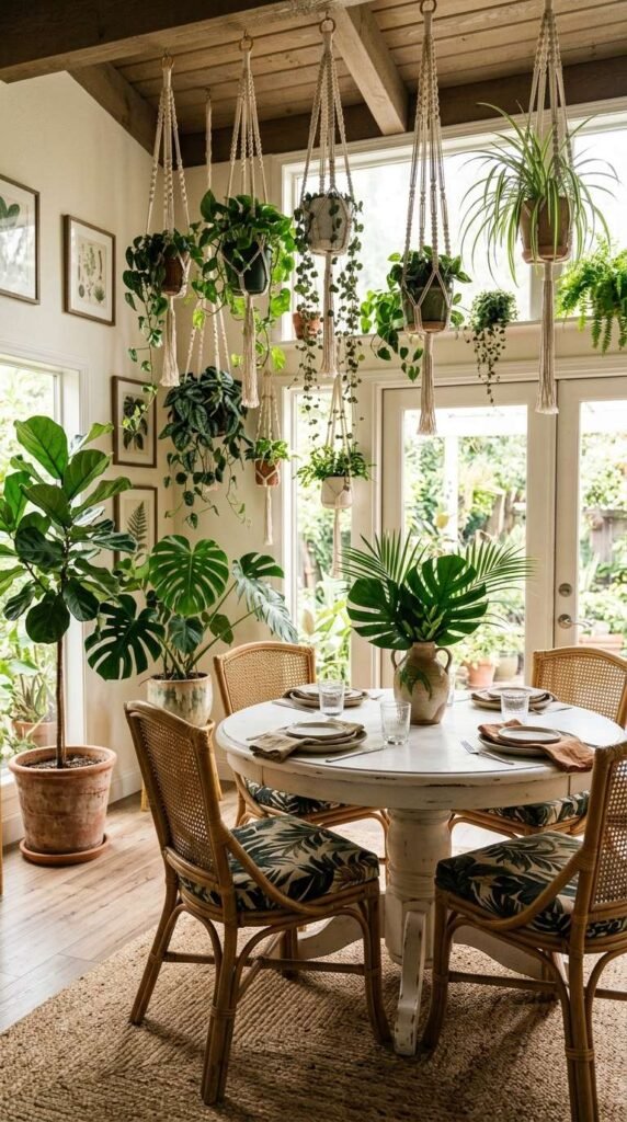 Fresh Greenery and Botanical Garden Dining Room