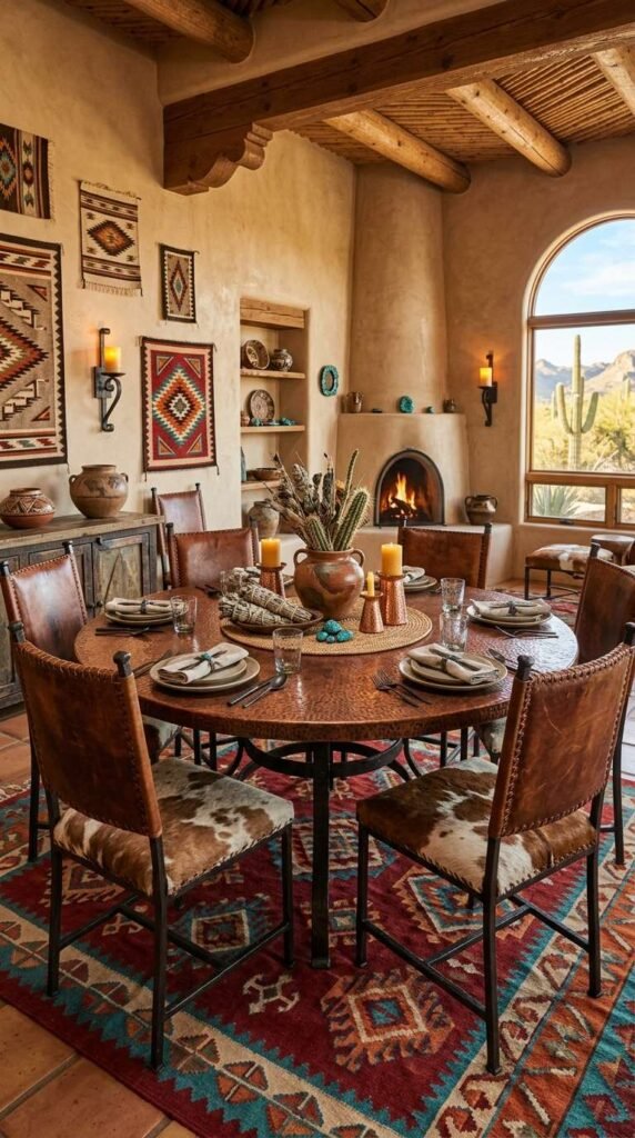 Boho Desert Southwestern Dining Room