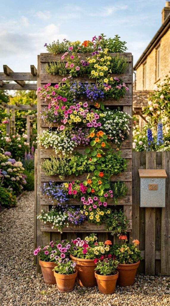  A Pallet Wood Vertical Garden Wall for the Ultimate Small Space Garden Decor