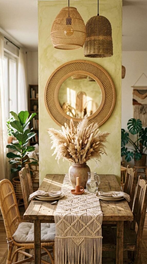 Rattan Framed Mirror