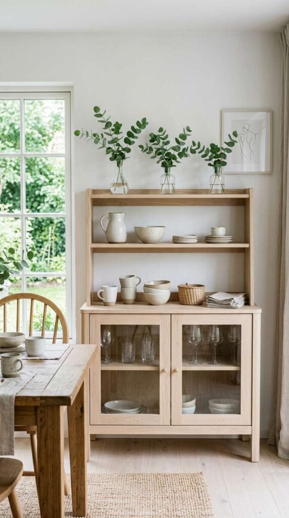 Botanical Accents Inside the Hutch