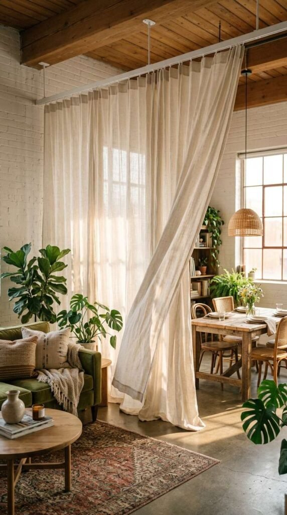 Curtain Divider for Soft Separation