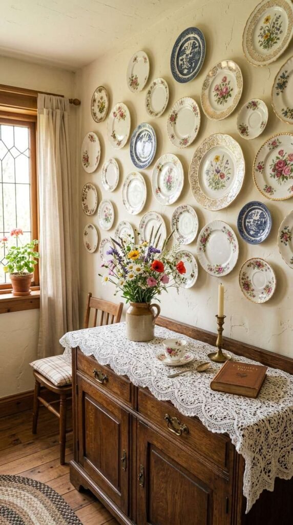 Vintage Plate Wall Display