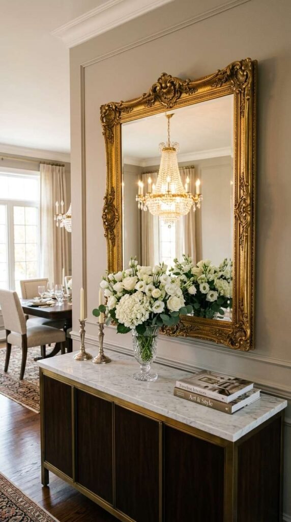 Statement Mirror Wall Feature