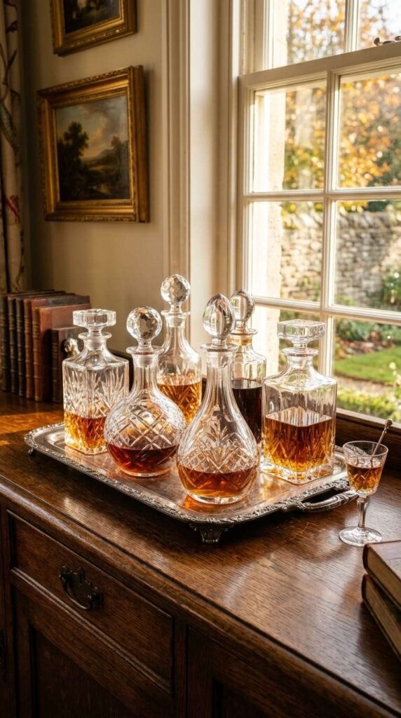 Vintage Decanter Display