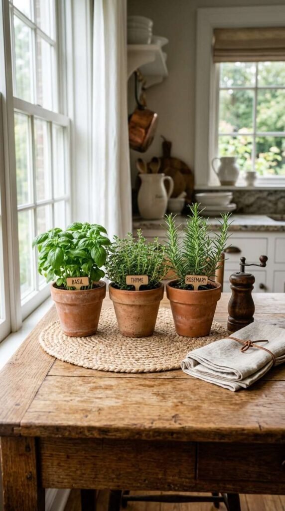 Fresh Herb Pot Centerpiece