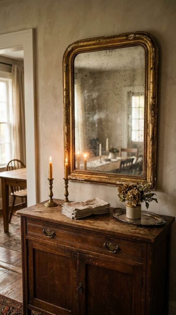 Antique Mercury Glass Mirror