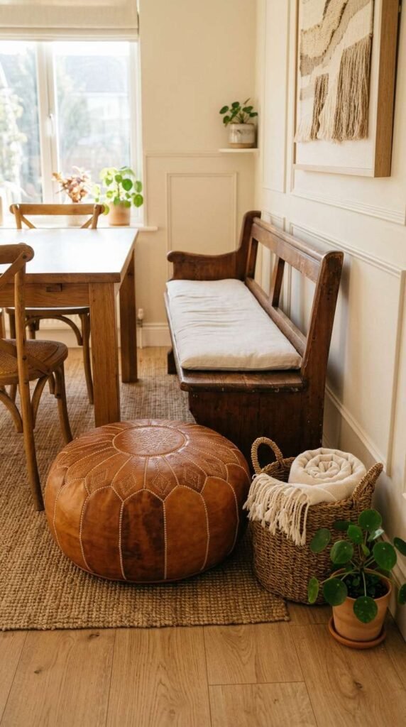 Moroccan Pouf as Extra Seating