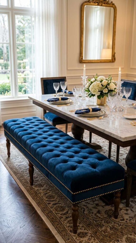 Tufted Velvet Bench Seating