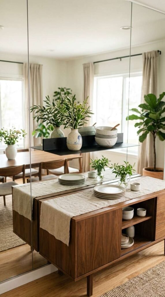 Mirrored Shelf Display