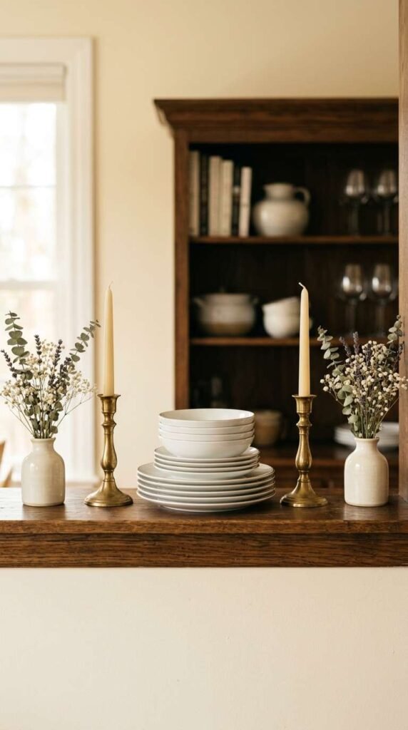 Symmetrical Cabinet Styling