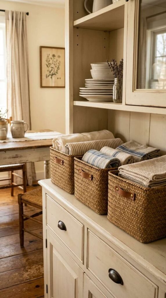 Woven Baskets for Hidden Storage