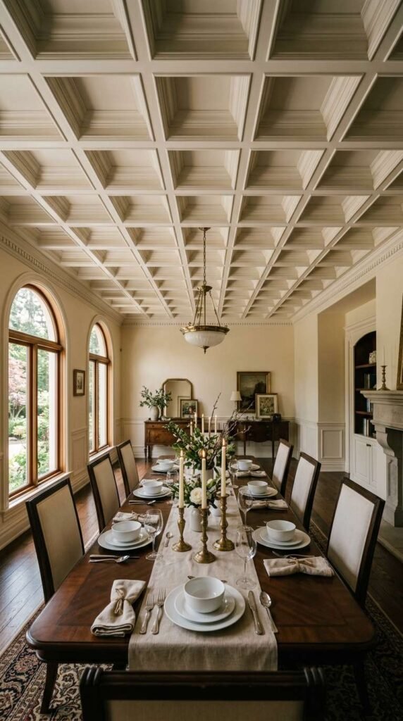 A Dramatic Coffered Ceiling Detail
