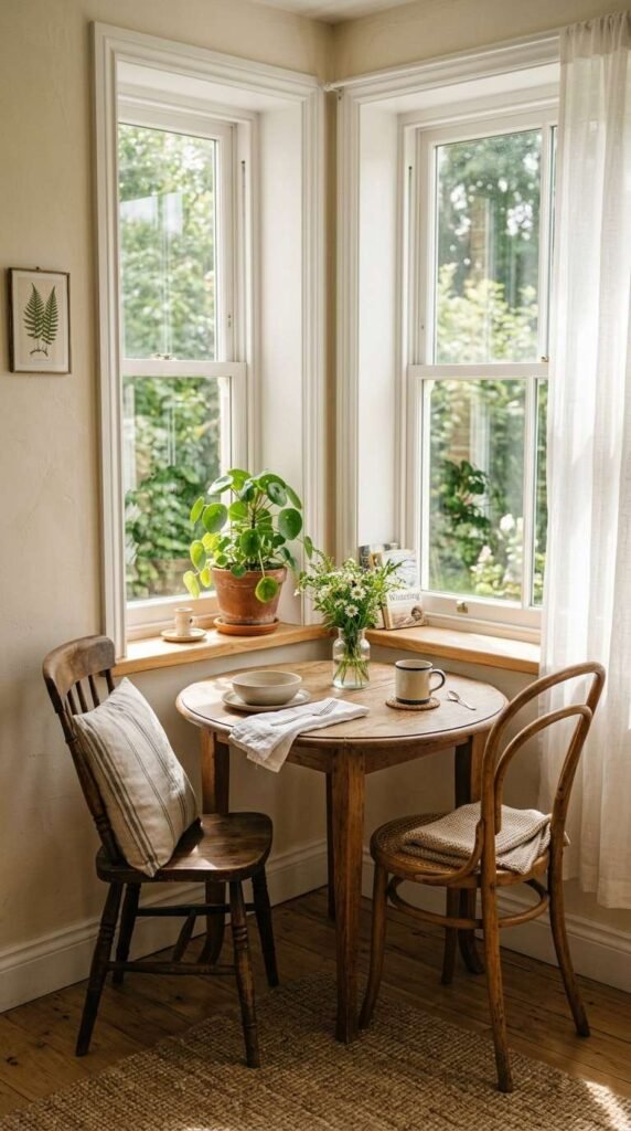 Corner Dining Nook Setup