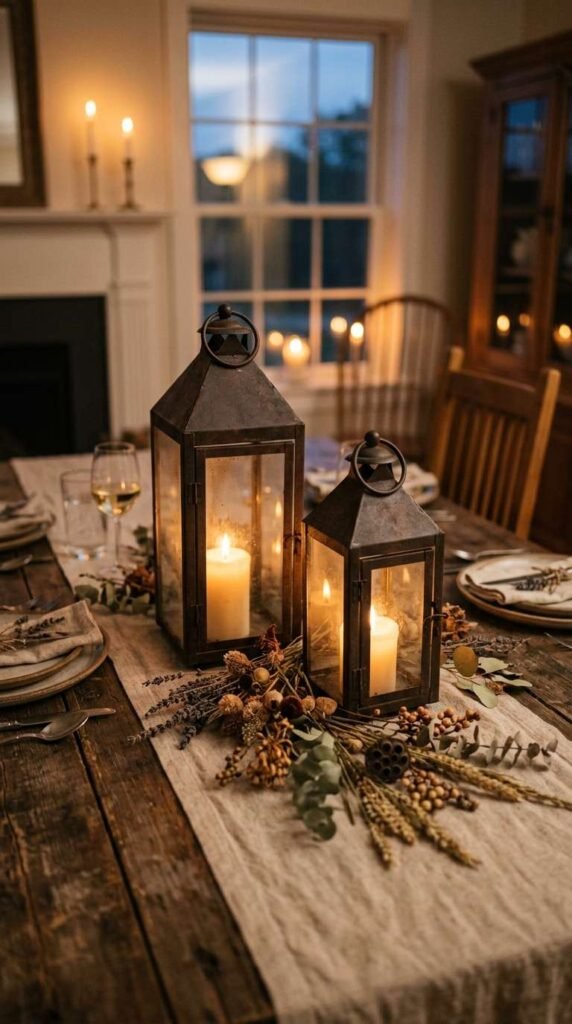 Vintage Lantern Centerpiece
