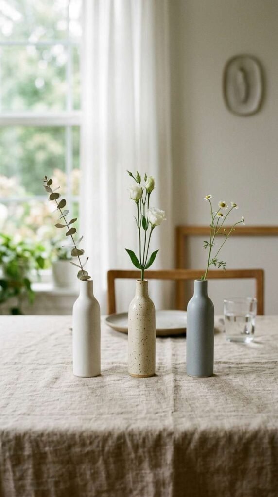 Ceramic Bud Vase Trio