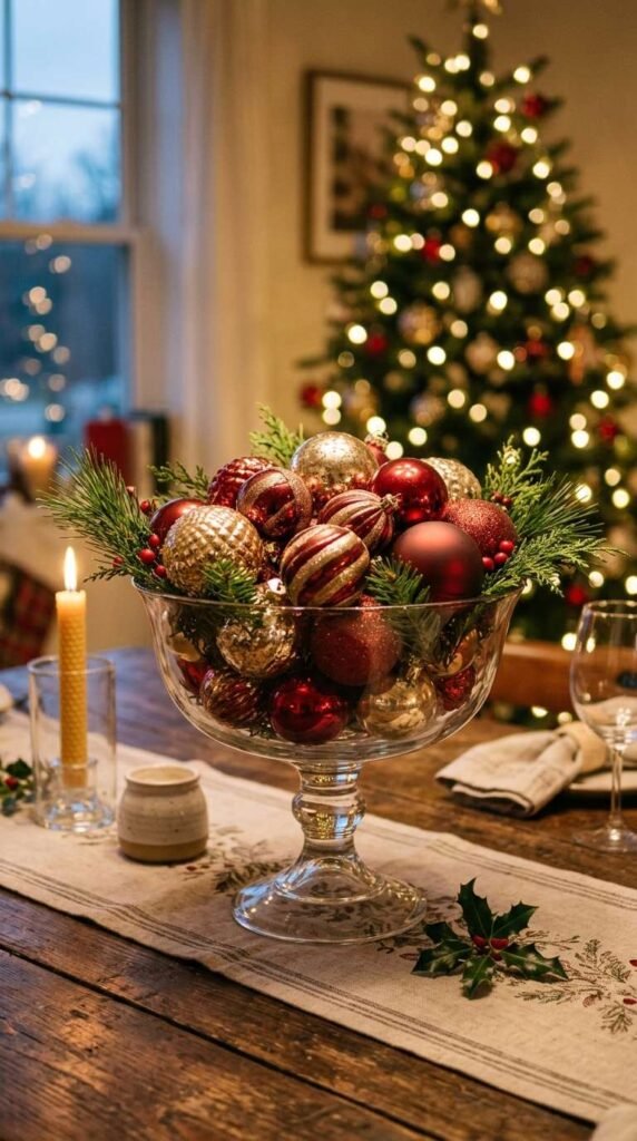 Holiday Ornament Centerpiece
