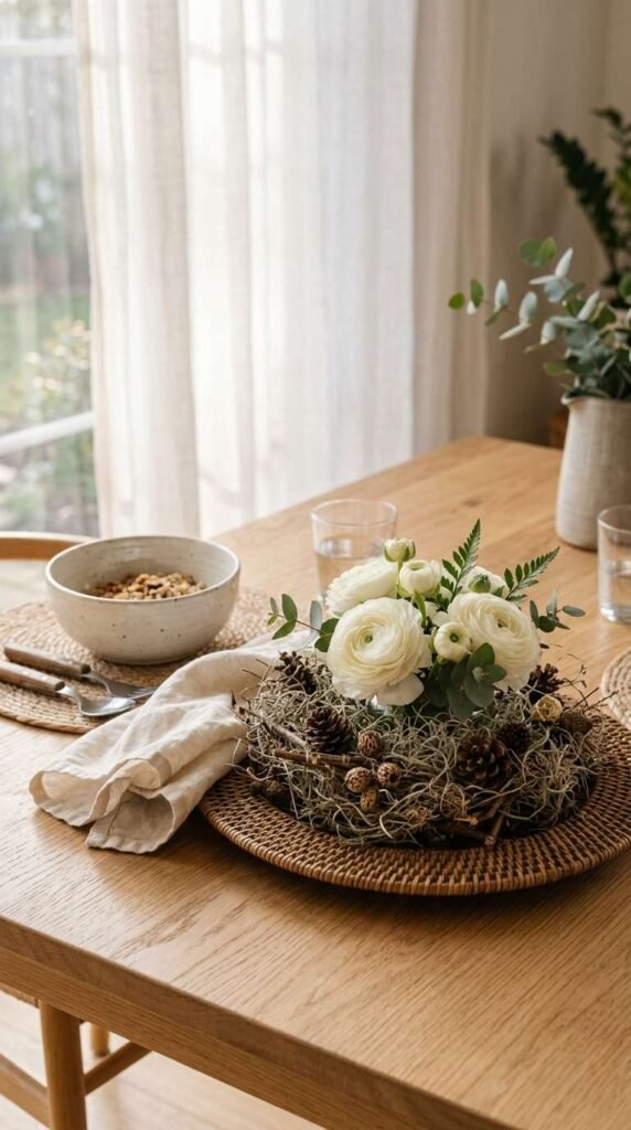 Rattan Charger Nature Display