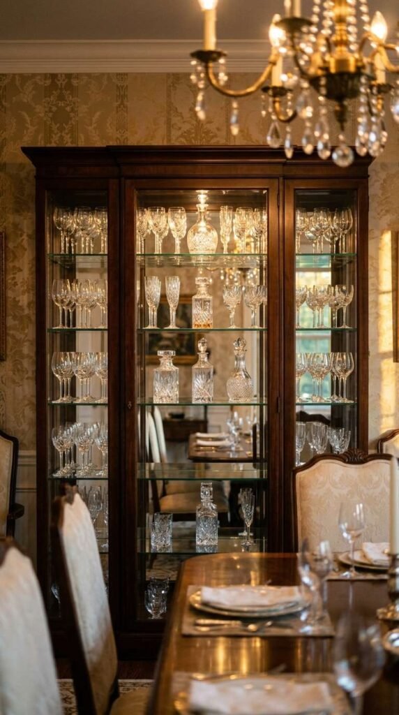 Mirror-Backed Hutch Interior
