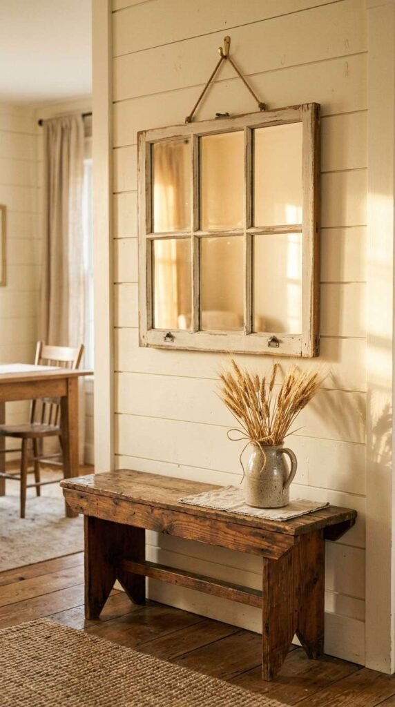 Vintage Window-Style Mirror