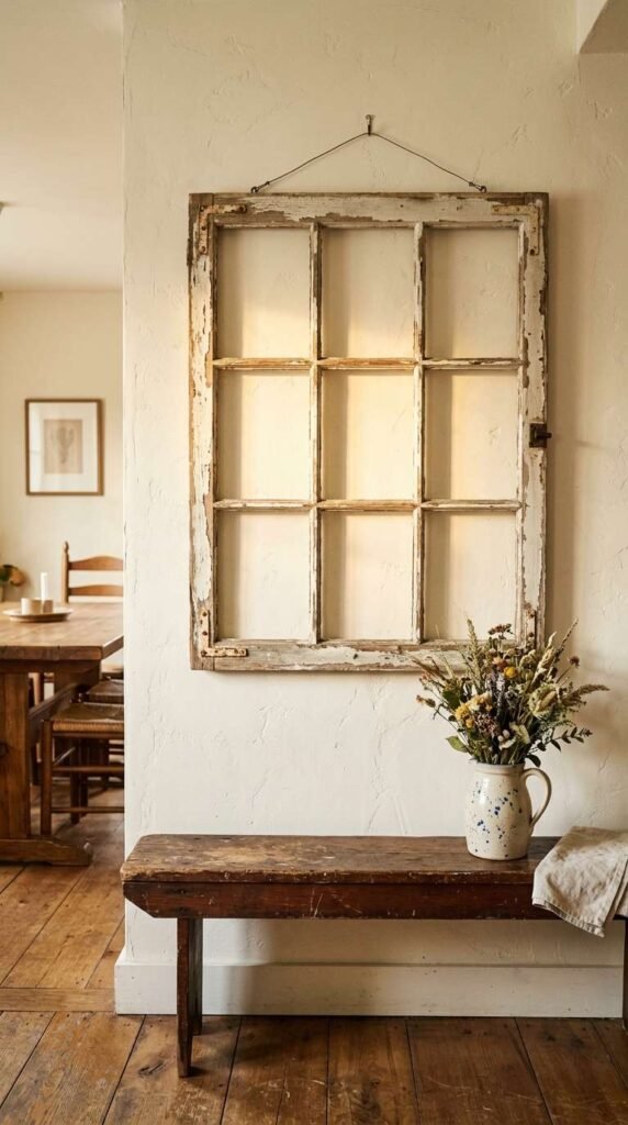 Vintage Window Frame Display