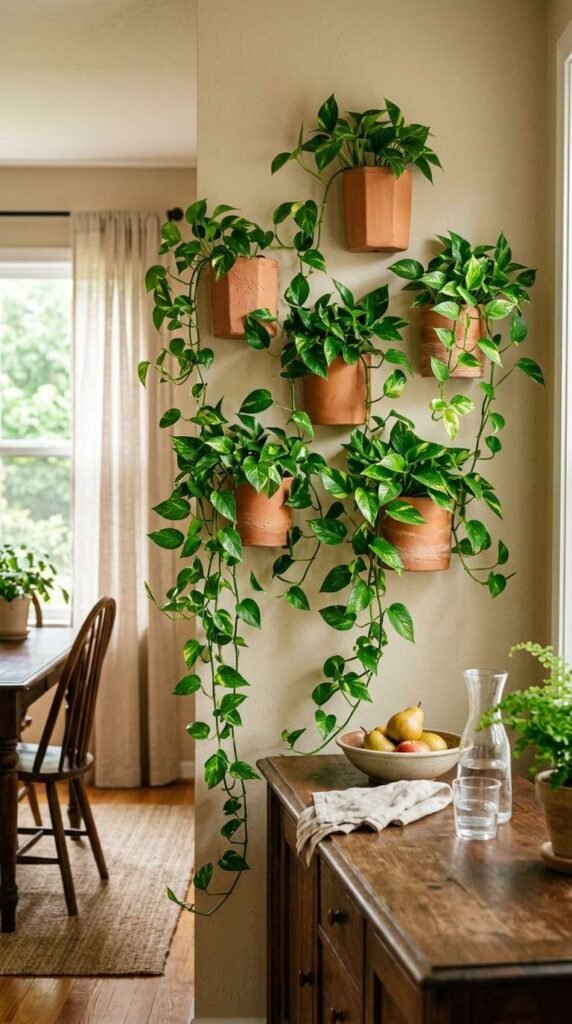 Wall-Mounted Greenery Display