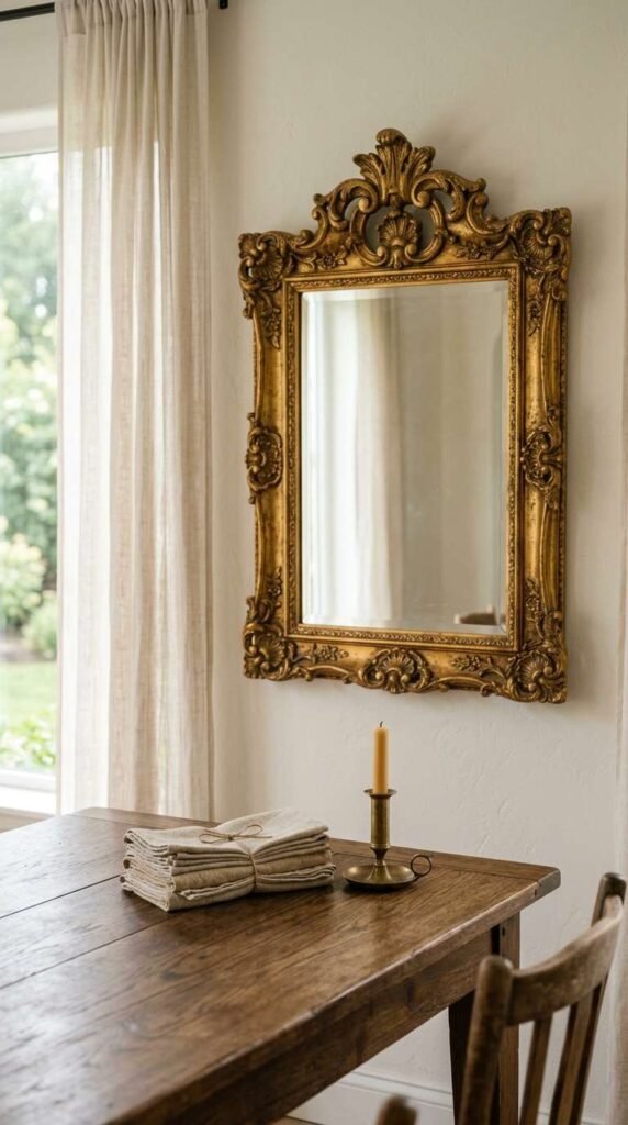 Vintage Gold Ornate Mirror