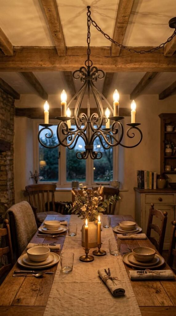 Wrought Iron Chandelier