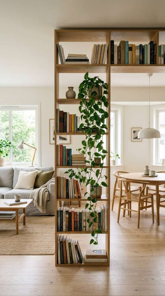 Open Shelving as a Visual Divider