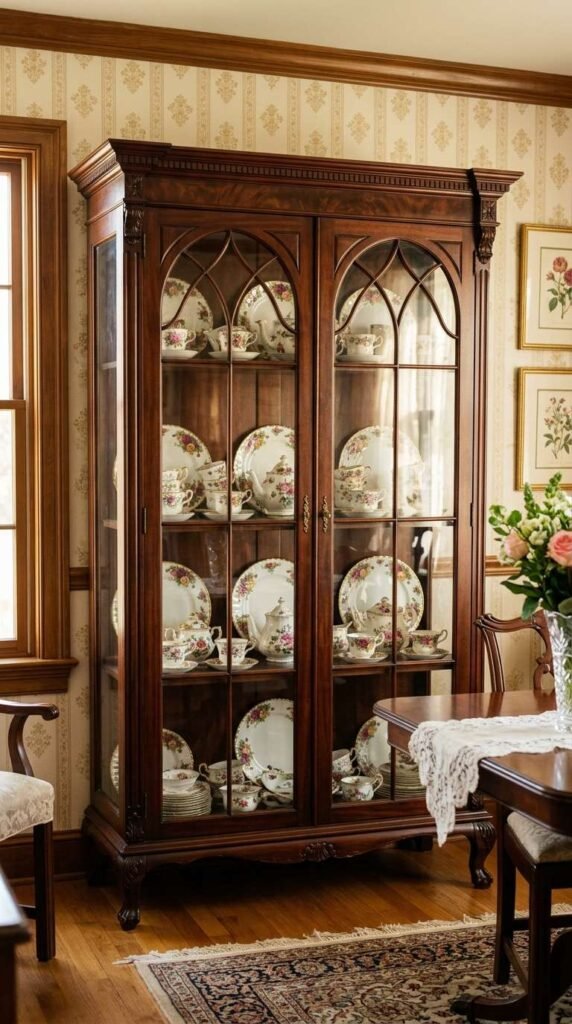 Vintage China Cabinet Display