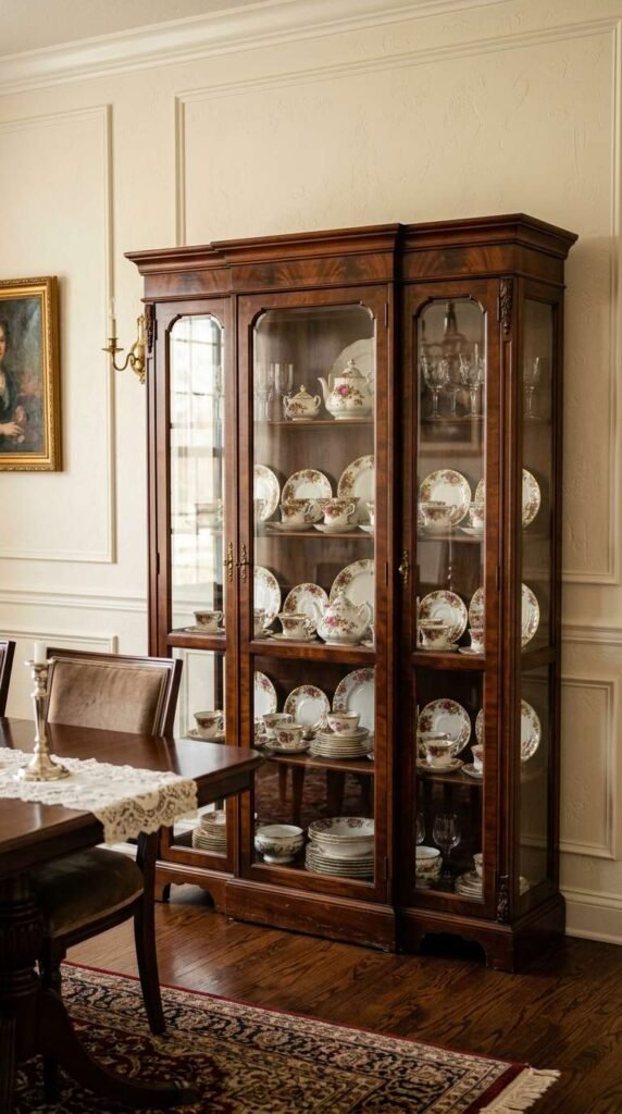 Vintage China Cabinet Display