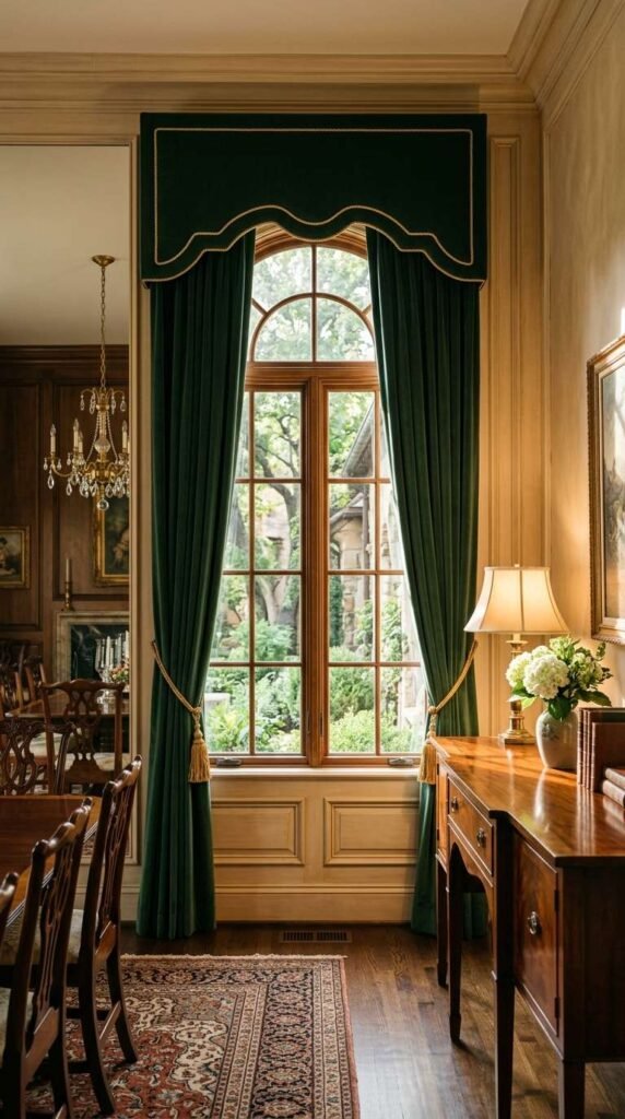 Formal Window Treatments with Cornices