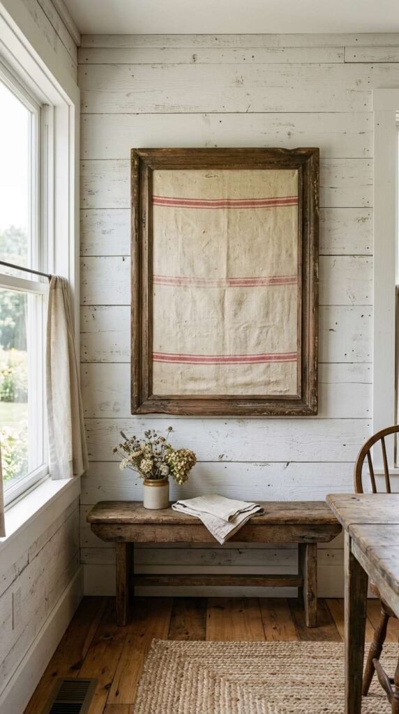 Woven Grain Sack Wall Art