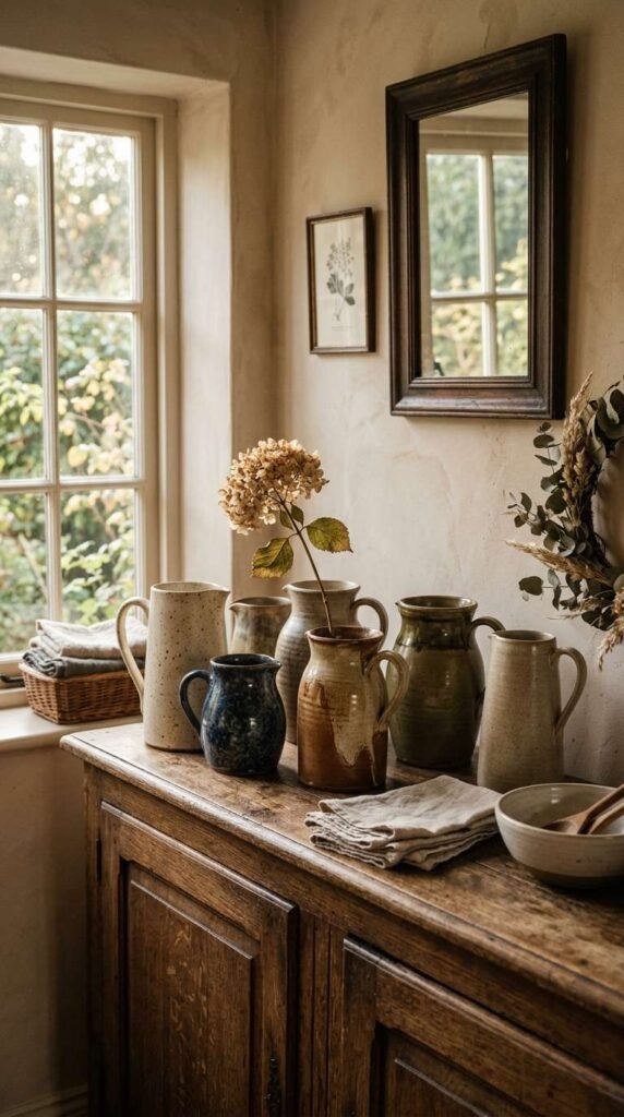 Stoneware Pitcher Display
