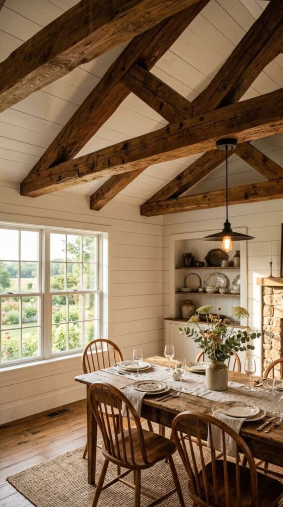 Chunky Wood Beam Ceiling