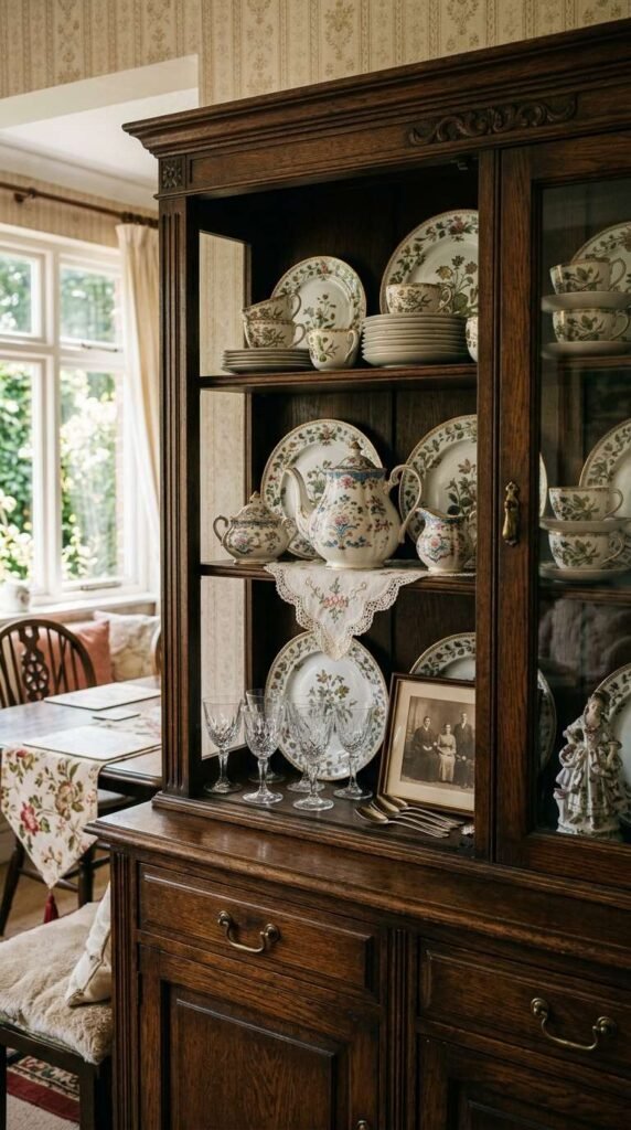 Hutch with Family Heirlooms