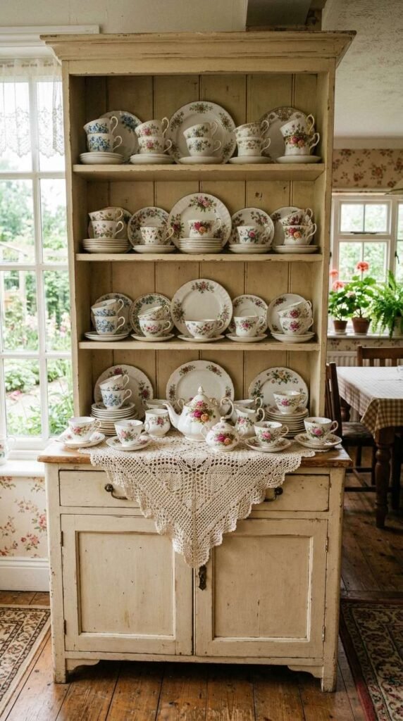 Vintage China Collection Display