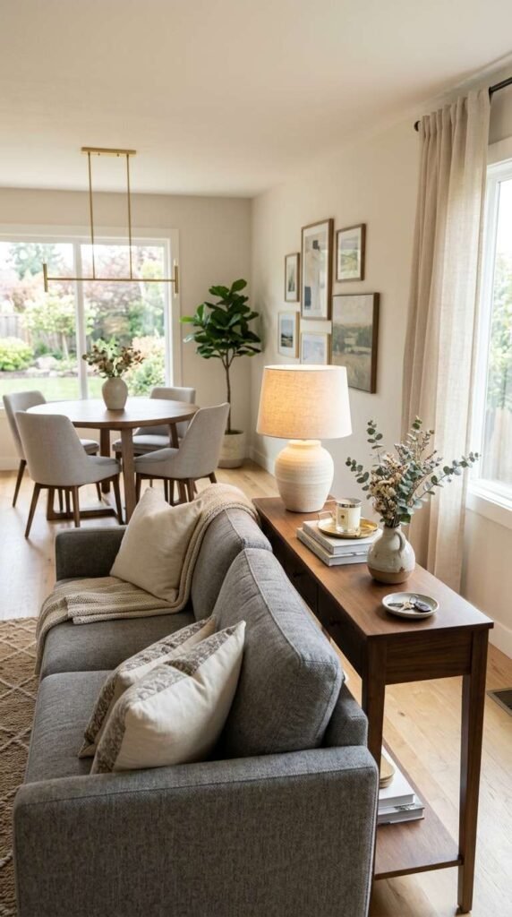 Console Table as a Subtle Divider