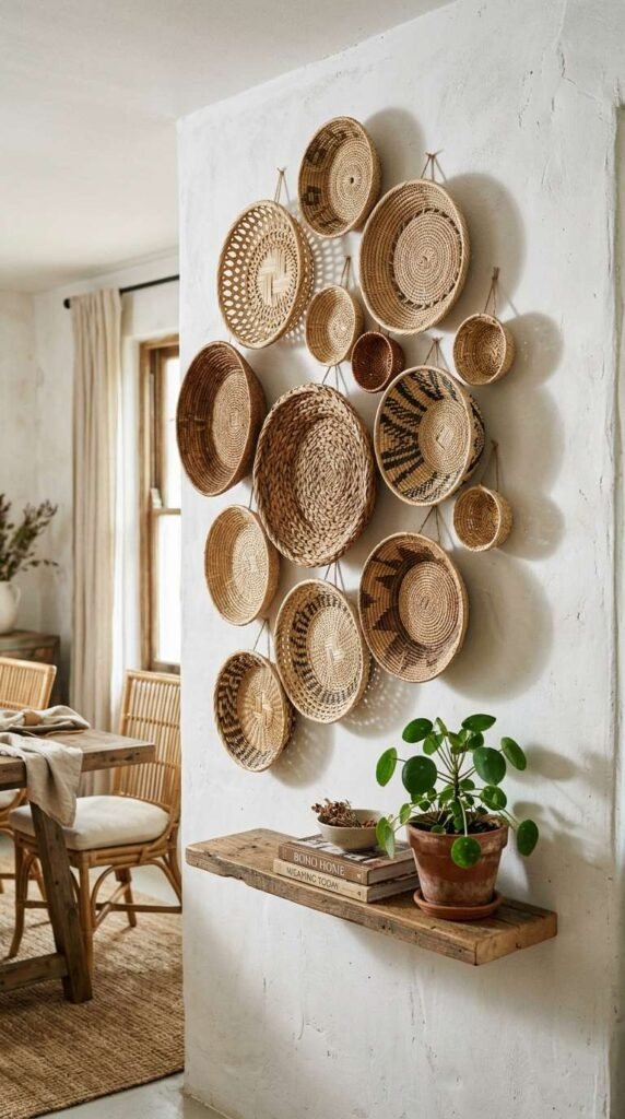 Woven Wall Basket Display