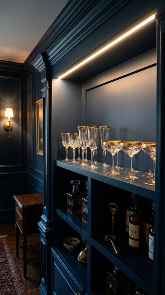 Statement Lighting Inside the Cabinet