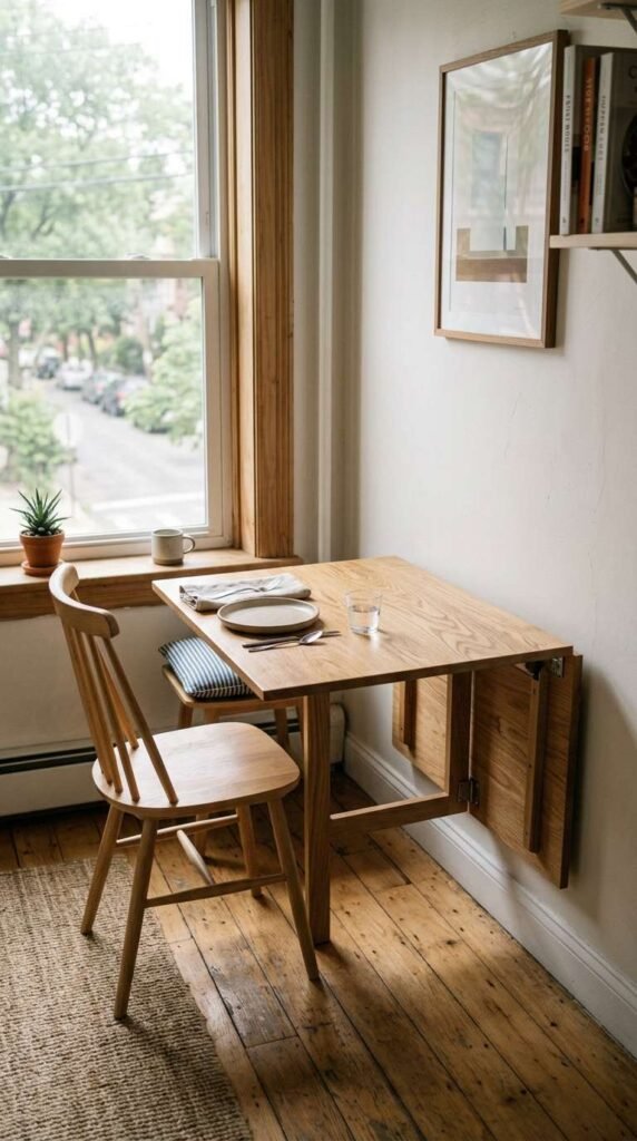 Wall-Mounted Drop-Leaf Table