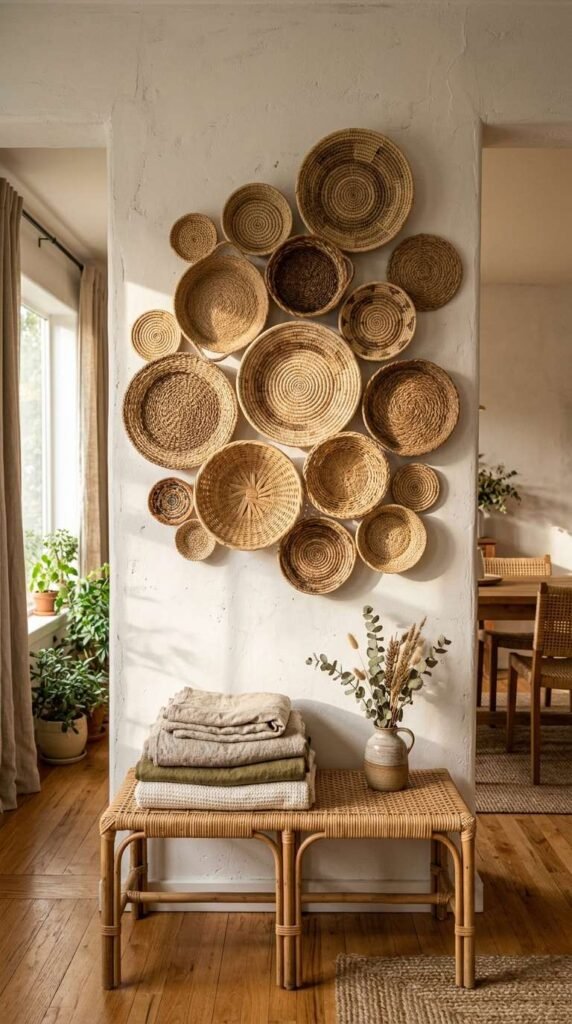 Handwoven Baskets as Wall Decor