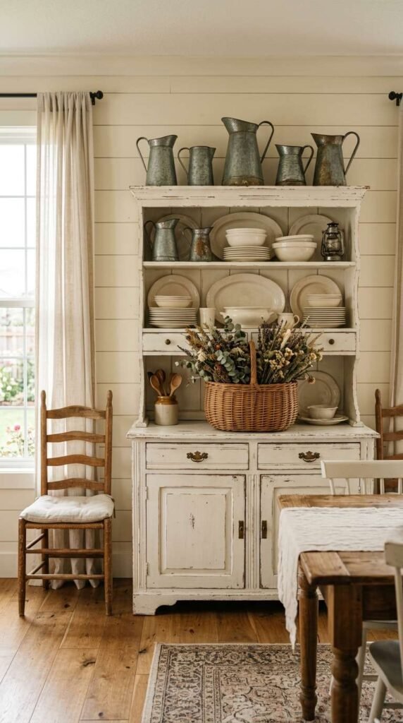 Farmhouse Hutch Decor