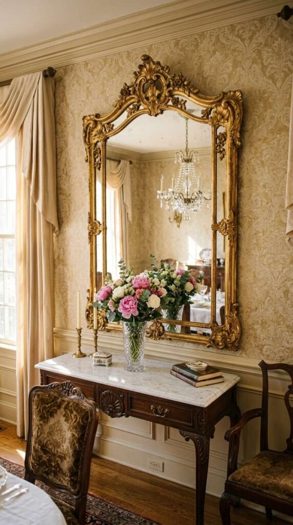 Vintage Mirror Wall Feature